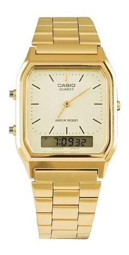 Relógio Casio Retrô Analógico Digital Aq-230ga-9dmq Dourado