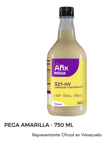 Pega Amarilla De Contacto Afix Regia 321hv  Botella 750ml