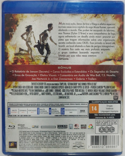 Blu-ray Maze Runner - Prova De Fogo Original Novo Lacrado