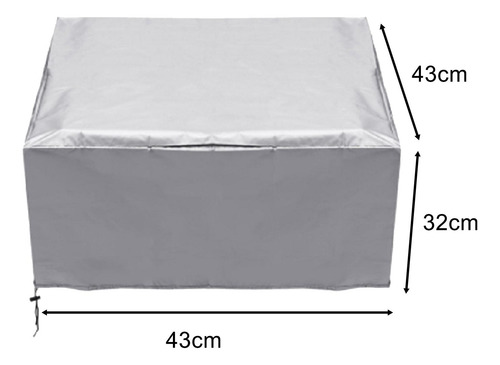 Funda Protectora Para Impresora 3d, Plateado 43x43x32cm