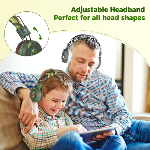 Fones De Ouvido Yomuse C89 Kids Com Fio E Microfone Ajustáve