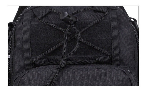 Bolsa Tática Militar Transversal Peito E Ombro Impermeável Cor Preta Camuflada