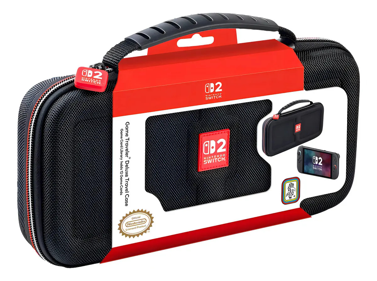 Estuche Game Traveler Deluxe Case Negro Switch 2, Licencia Oficial de Nintendo