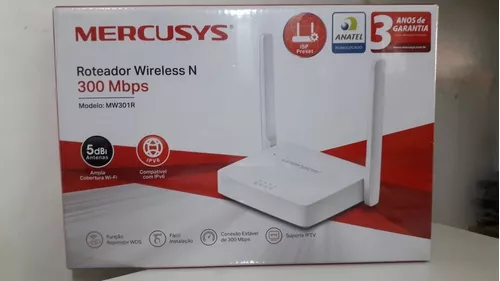 Roteador Wireless Mercusys N 300mbps Mw301r. Super Promoção