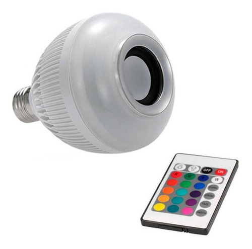 Caixa De Som Via Bluetooth Lâmpada Led Multicolorida