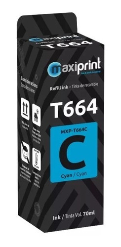 Botella De Tinta Epson Compatible  Mxp T664 (c)