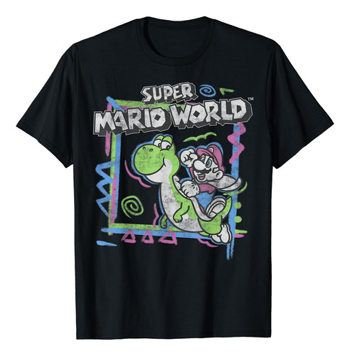 Camiseta Super Mario World Yoshi Y Mario