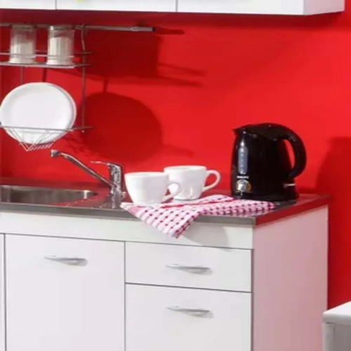 Imagen 5 de 10 de Bajo Mesada Cocina Amube 1 Mt Blanco Correderas Envio Gratis