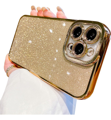 Funda Fycyko Para iPhone 12 Pro Max Gold Glitter