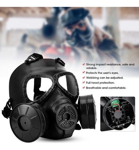 Máscara De Gás De Simulação Militar Full Face Reality Cs
