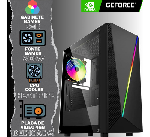 Pc Gamer Completo 2eletro Player I5 16gb 480gb Geforce 4gb