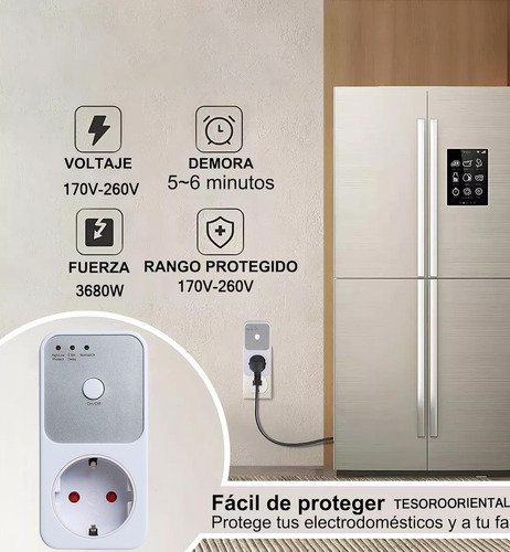 Protector De Voltaje Toma Electrica Frigorifico