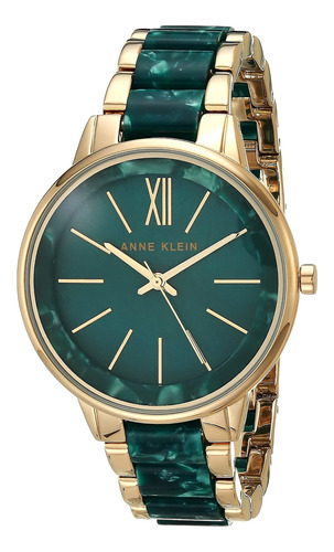 Reloj Mujer Anne Klein Ak-1412gngb Cuarzo Pulso Verde En