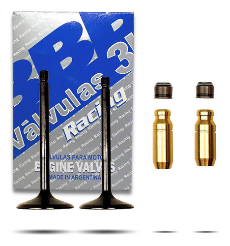 Válvulas Mpi + Guías De Bronce Moto Yamaha Ybr 125 