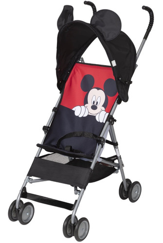 Carriola De Baston Disney Mickey Mouse Sombra Y Canasta *sk Color Negro Color del chasis Gris