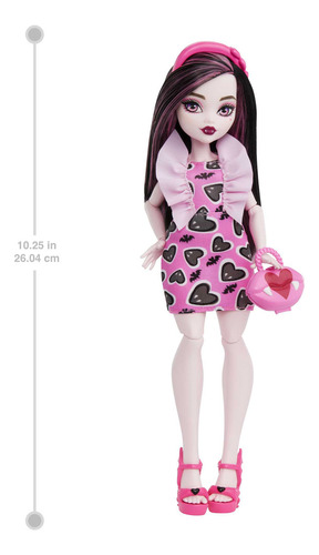 Monster High Muñeca Draculaura Articulada Con Accesorios