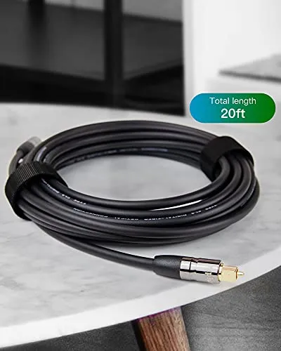 Cable De Audio Óptico Alpluto (20 Pies) De Fibra Óptica Digi