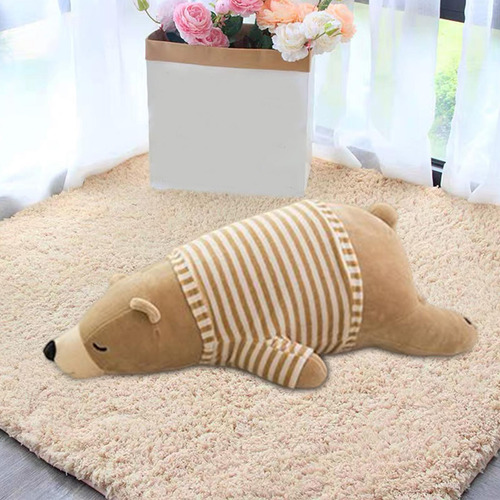 Sleeping Bear Pillow Comfortable Office Kids Brown 50cm