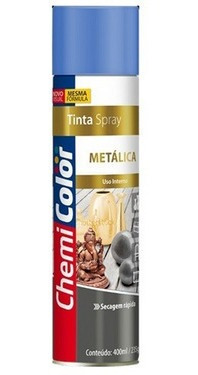 Tinta Spray Metálica Azul 400ml - Chemicolor