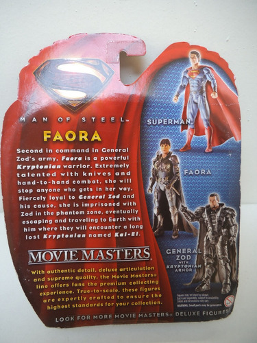 Imagen 3 de 3 de Faora Superman Man Of Steel Movie Masters Mattel