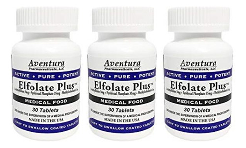 Elfolate Plus 3mg L-metilfolato Suplemento Médico 30 Tab
