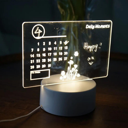 Fe Tablero De Notas Led, Luz Nocturna, Tablero De Mensajes