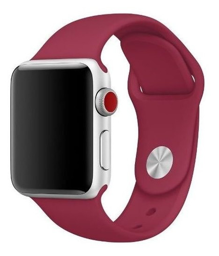 Pulseira Silicone Sport Para Apple Watch 38/40mm - Rose Red