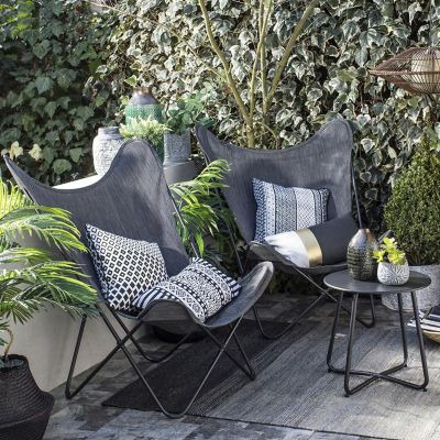 Juego De Balcon Vicenza 3 Piezas Gris Just Home Collection V