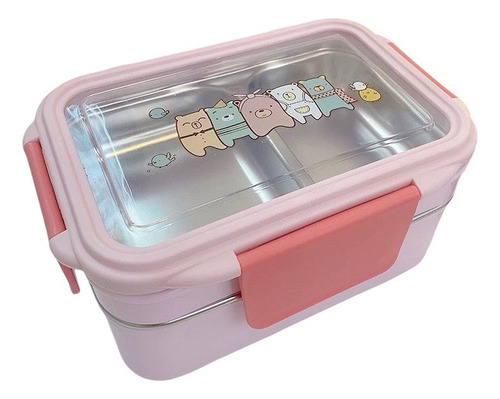 Tapper Lunchera Vianda Acero Inoxidable Dibujito 1000ml Verde Claro