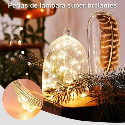 M Guirnalda Cadena 20 Luces Led Cálidas A Pilas 2 M 20 Pcs