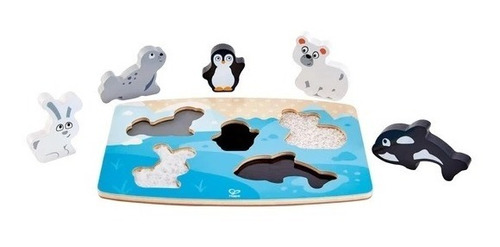 Puzzle Táctil De Animales Polares Hape (juguete Madera) #