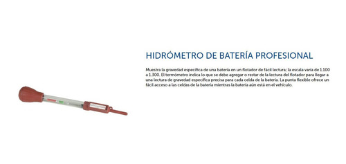 Hidrómetro De Acumulaodres Profesional