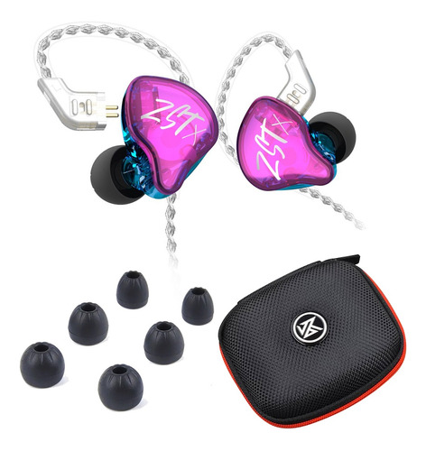 Auricular In Ear Para Monitoreo Kz Zstx + Estuche Y Silicona