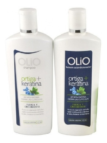 Shampoo Y Acondicionador De Ortiga Más Keratina Olio