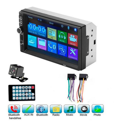 Imagen 4 de 8 de Stereo 2 Din Pantalla Táctil Mirrorlink Cámara Dvd 7018 P