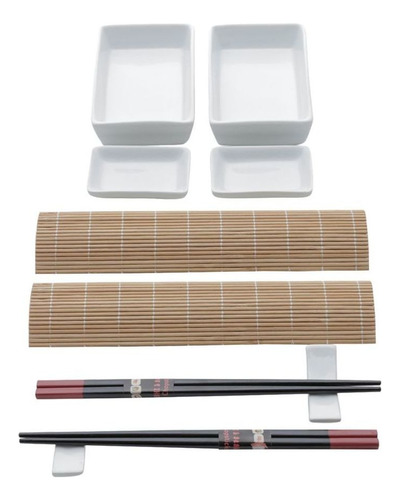 Conjunto Para Sushi  Ceramica Kyoto 10 Peças Lyor 7250