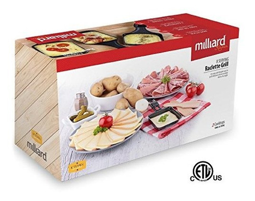 Imagen 6 de 7 de Milliard Raclette Grill Para Ocho Personas, Incluye Piedra