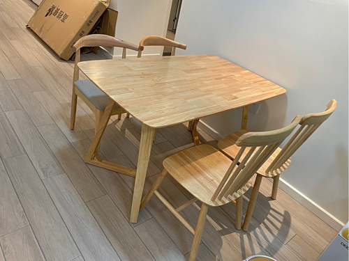 Silla Comedor Windsor Nórdica Madera Maciza Rubberwood