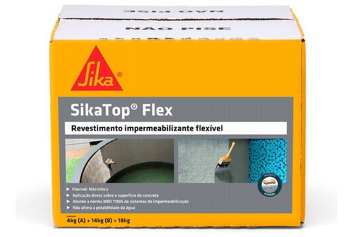 Sika Top Flex 18kg Sika Cor Cinza