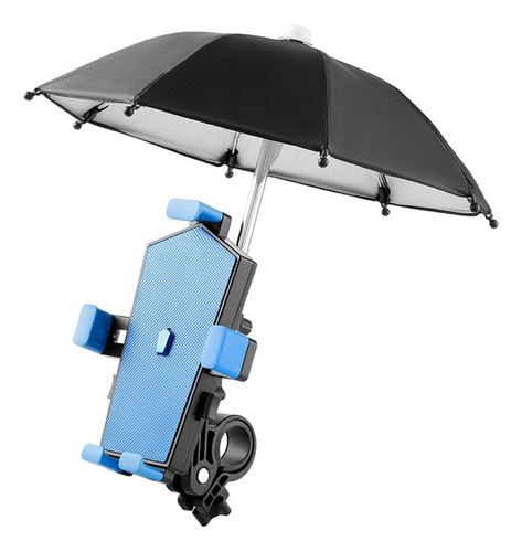 Nuevo Soporte De Teléfono For Bicicleta Azul Con Sombrilla