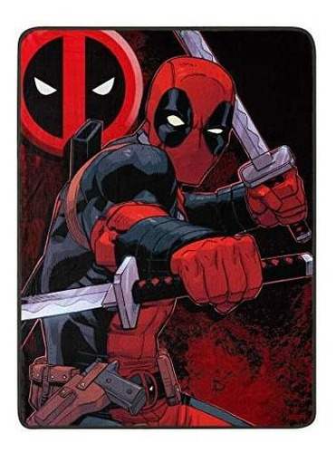 Deadpool De Marvel, Manta De Tiro Micro Raschel  Swordsman ,