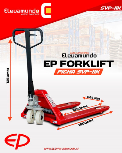 Autoelevador 2500 Kg + Zorra Manual 2.5tn De Regalo Oferta!!