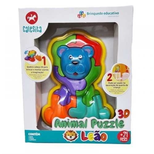 Puzzle 3d Leon Juego Didactico Para Bebe 853 Calesita