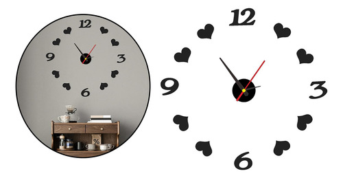 Reloj De Pared Sin Marco Reloj De Pared Decoración Negro