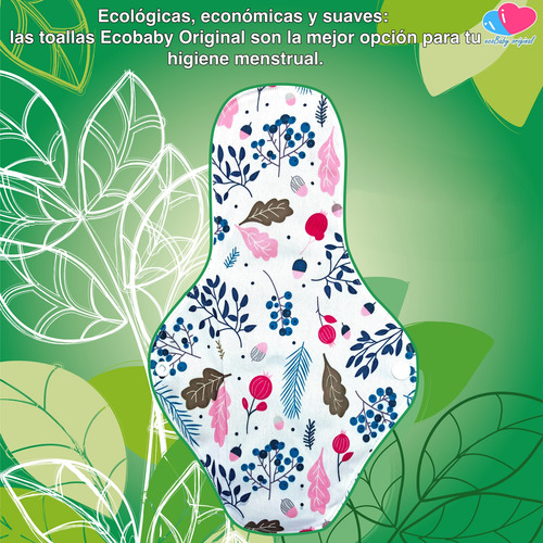 Toallas Menstruales Tela Retilizables Nocturnas Ecobaby