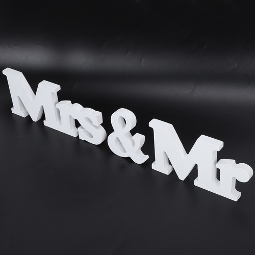 Decoraciones De Madera De Mr&; Mrs Para Bodas El Día De San