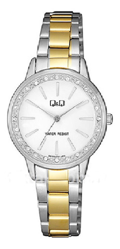 Reloj Analogo Qyq Quartz Mujer Pulso Acero Murano + Estuche