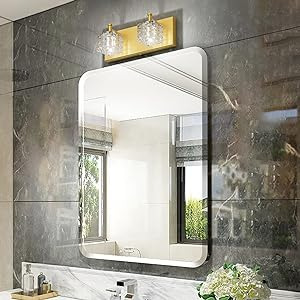Lámpara De Tocador Dorada, Lámpara De Pared Para Baño, 2 Lám