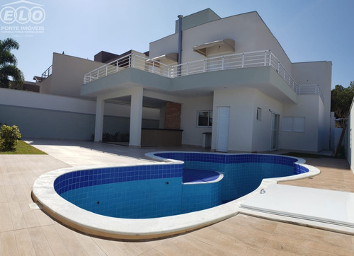 Imagem 25 de 25 de Lindo Sobrado Com Projeto Moderno, Em Condomínio Fechado, Bem Localizado De Frente Para Mata, 4 Suítes, Com Lazer Para Toda Família, - Ca05419 - 69353533