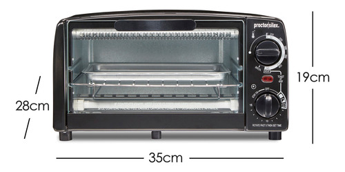 Imagen 5 de 5 de Horno Tostador Proctor Silex 4 Rebanadas Negro - H1319